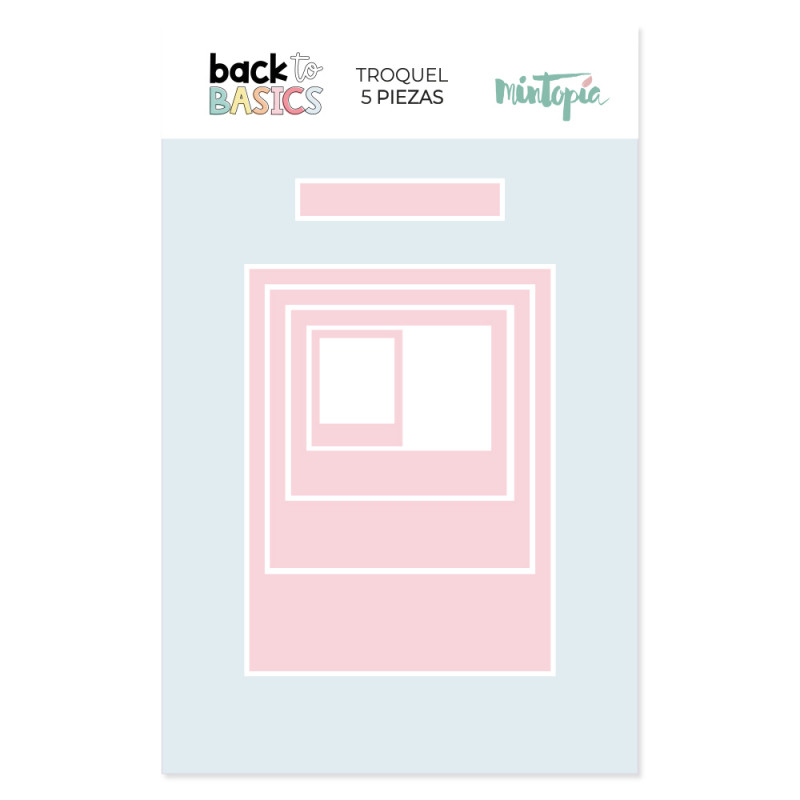 Troquel Back To Basics Mintopía Marcos polaroid anidados