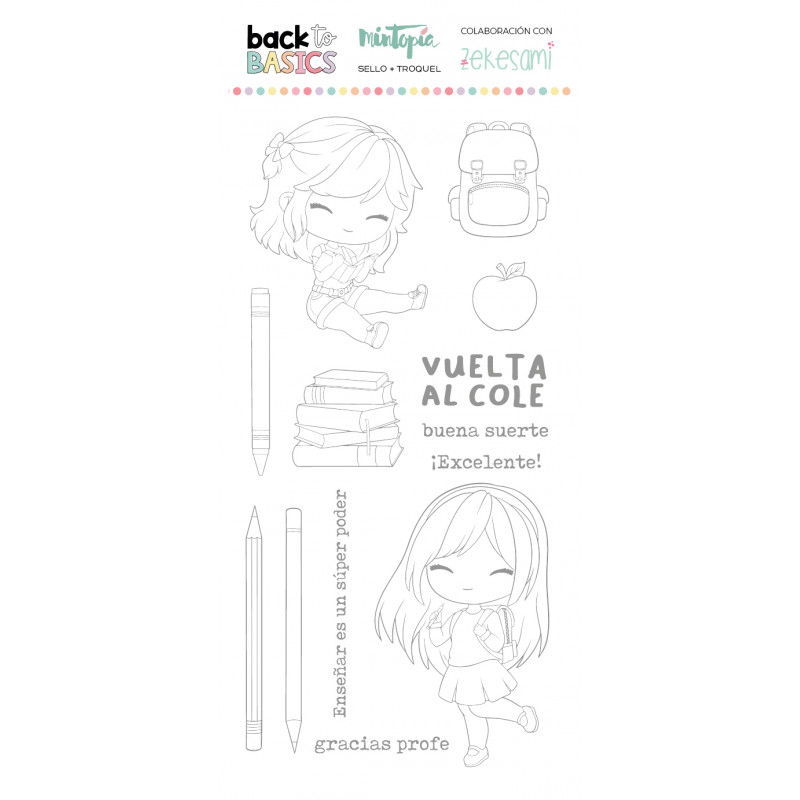 Sello Vuelta al cole Back to Basicss by Zekesami