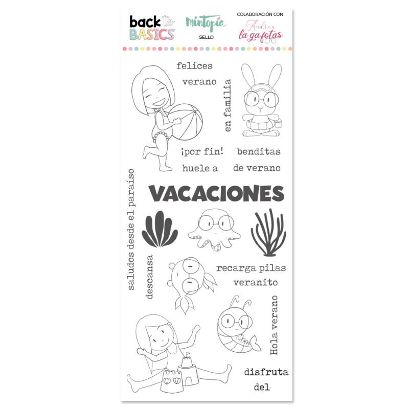 Sello Verano Animalitos by My enchanted colors de Mintopía