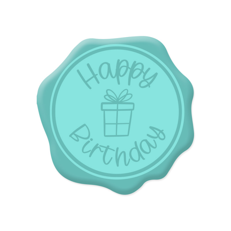 Sello de lacre sin mango Happy Birthday Un día especial de Mintopía