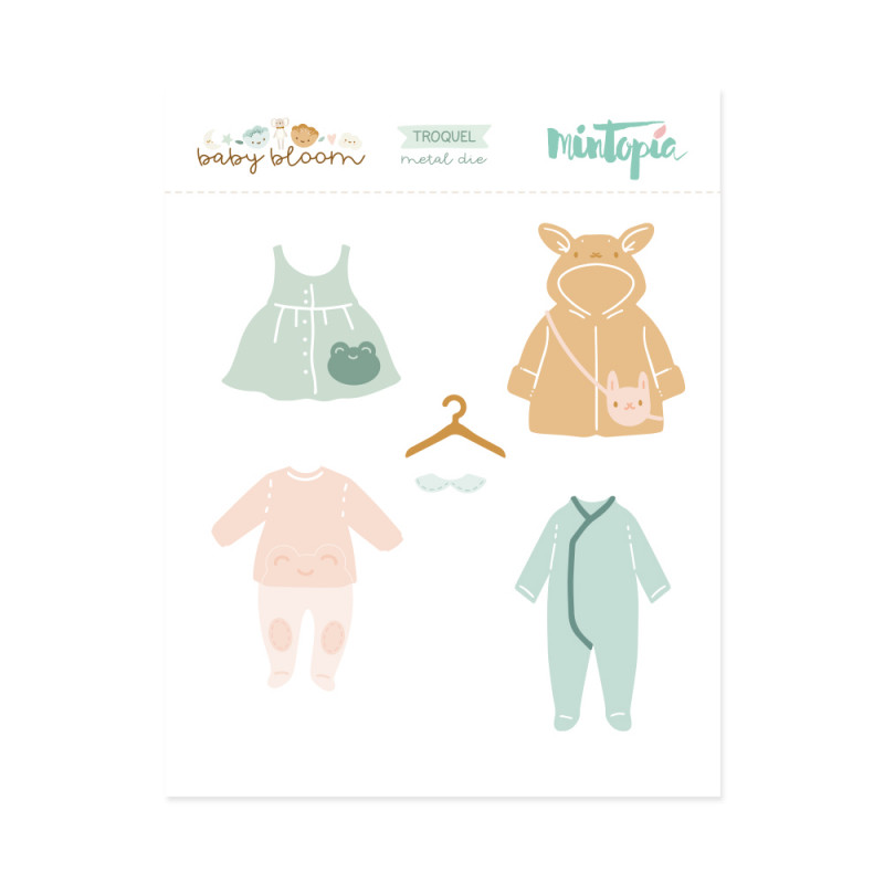 Troquel ropita 2 Baby Bloom de Mintopía