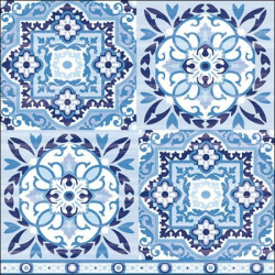 Servilleta 33 x 33 Tiles Blue