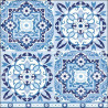 Servilleta 33 x 33 Tiles Blue