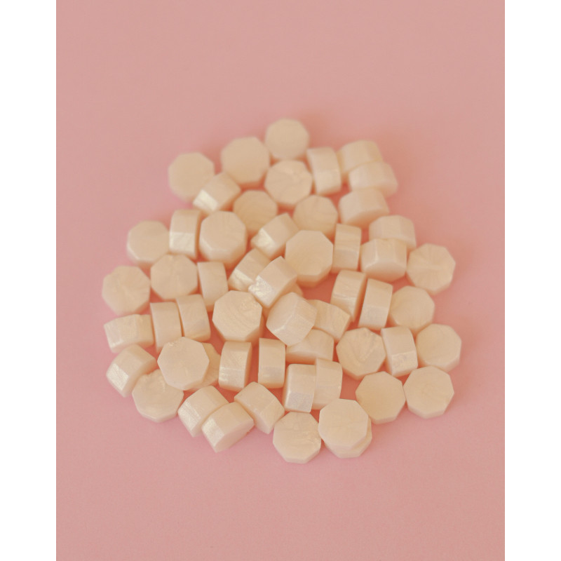 Set de perlas de lacre Shinning 35 gr Blanco de Mintopía