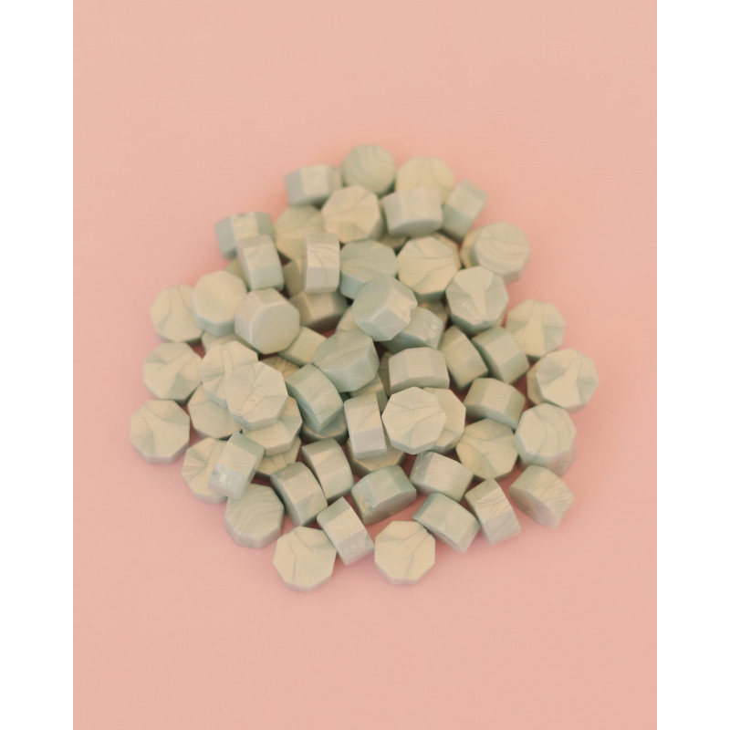 Set de perlas de lacre Shinning 35 gr Celeste de Mintopía