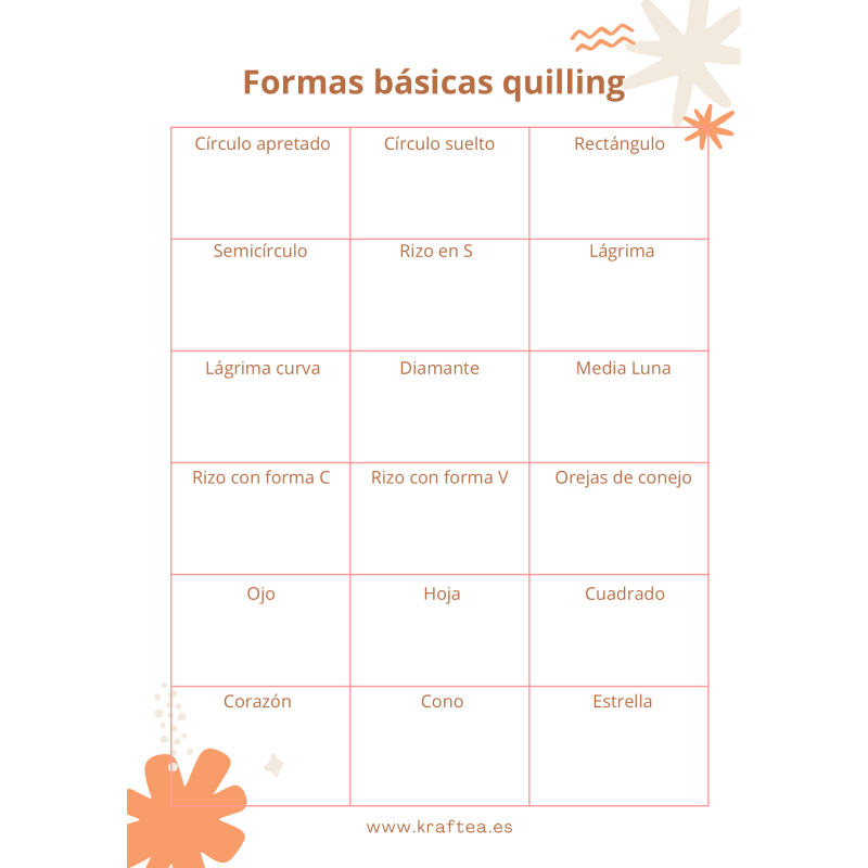 Plantilla Formas Básicas Quilling