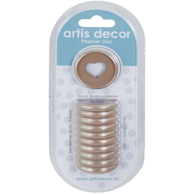 Pack de 11 Anillas Planner Rose Gold by Artis Decor
