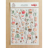 Pegatinas puffy ilustraciones Holly Jolly