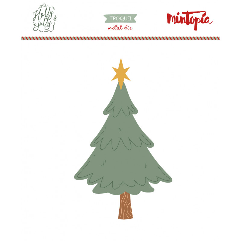 Troquel árbol Holly Jolly de Mintopía