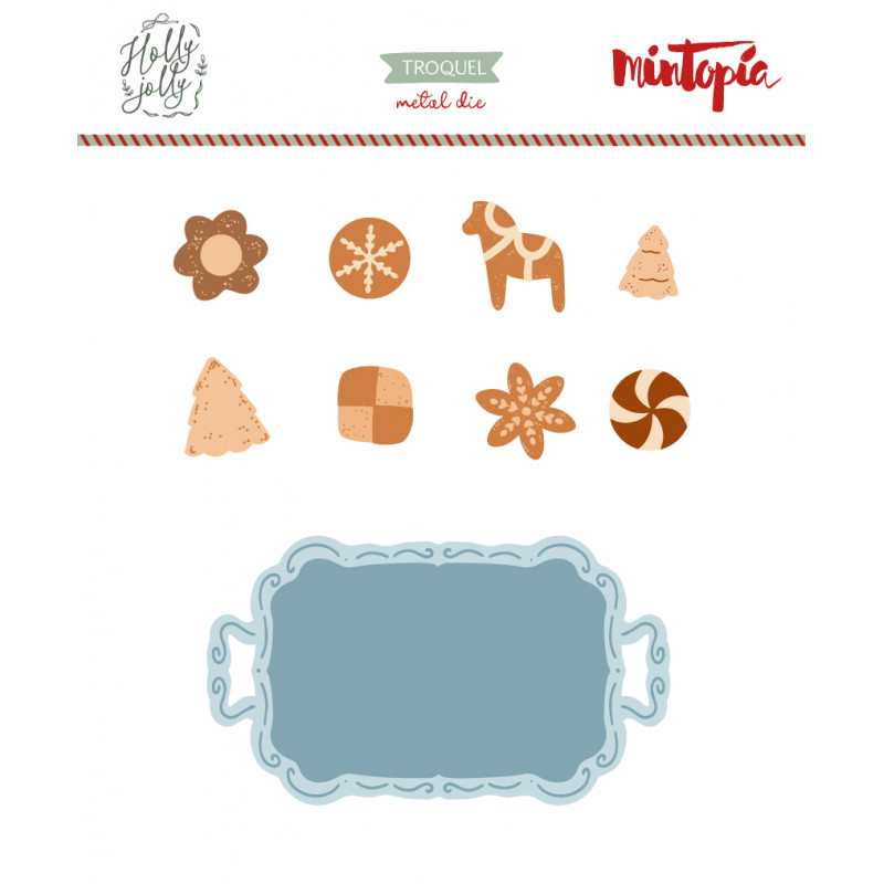 Troquel galletas Holly Jolly de Mintopía