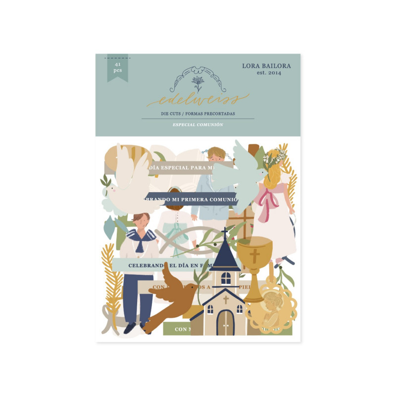 Die cuts comunión EDELWEISS de Lora Bailora