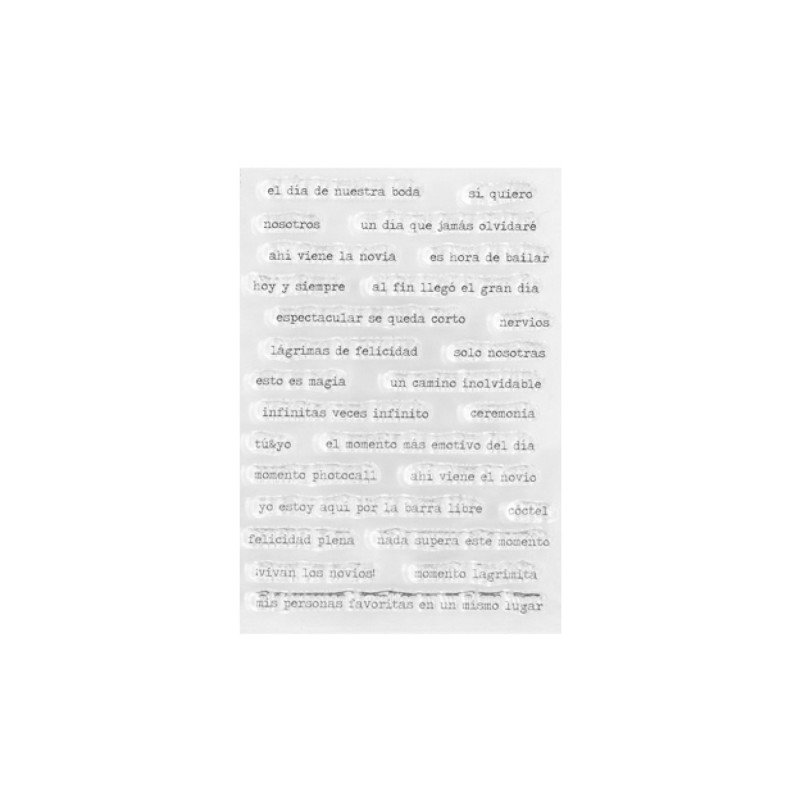 Sello acrílico FRASES BODA de Lora Bailora