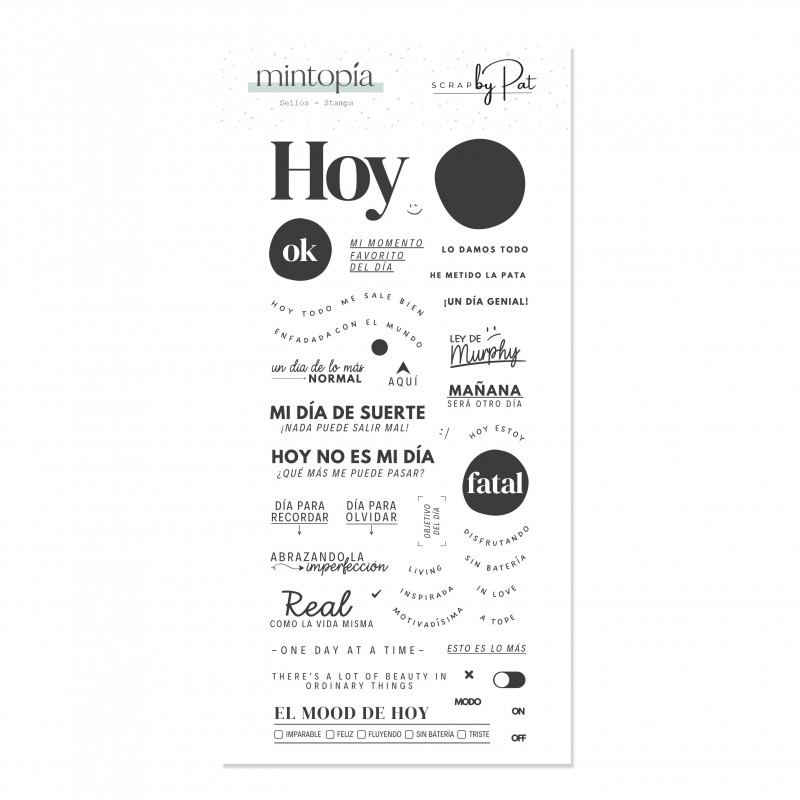 Sello Mintopía HOY by Scrapbypat