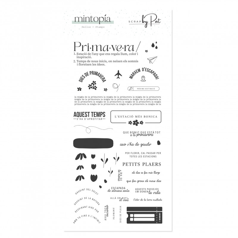 Sello Mintopía Primavera by Scrapbypat CATALÁN