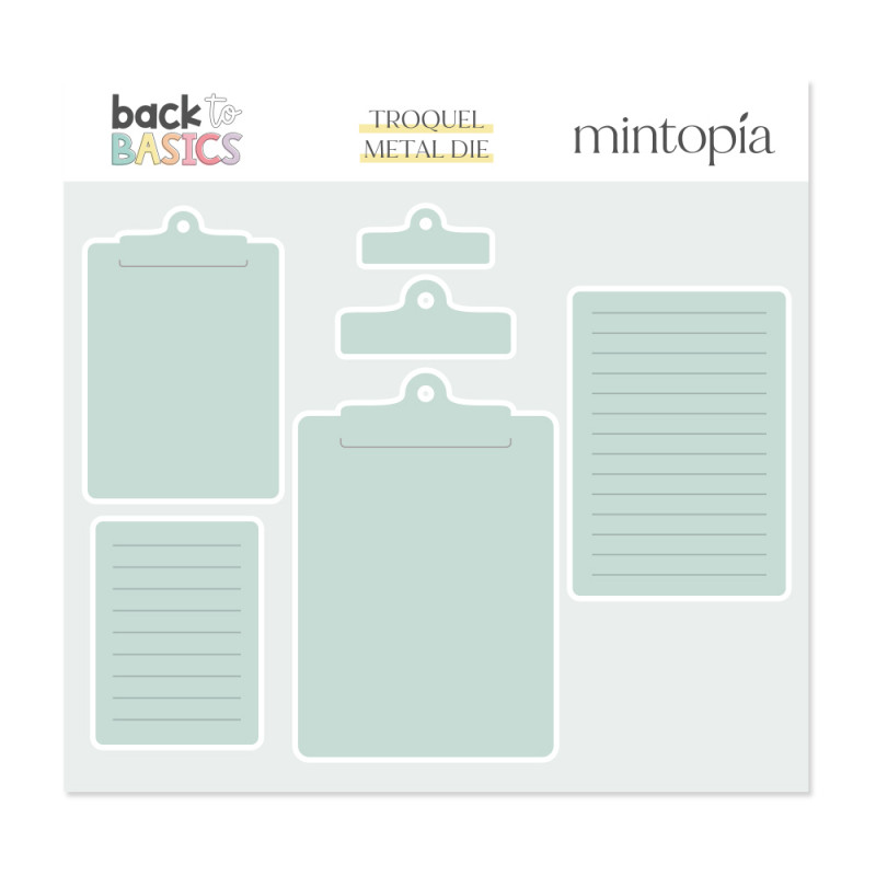 Troquel Back to Basics Clipboards para journaling