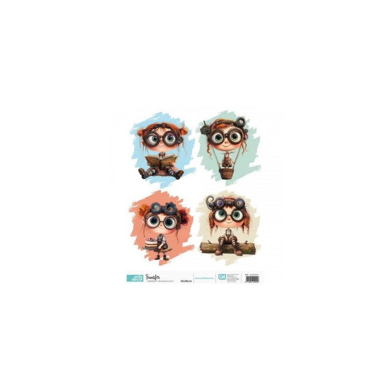 TRANSFER DTF TEXTIL 25x30cm. Steampunk Dolls