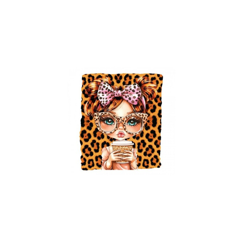 TRANSFER DTF TEXTIL 25x30cm. Leopard Girl 1