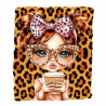 TRANSFER DTF TEXTIL 25x30cm. Leopard Girl 1