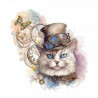 TRANSFER DTF TEXTIL 25x30cm. Vintage Cat