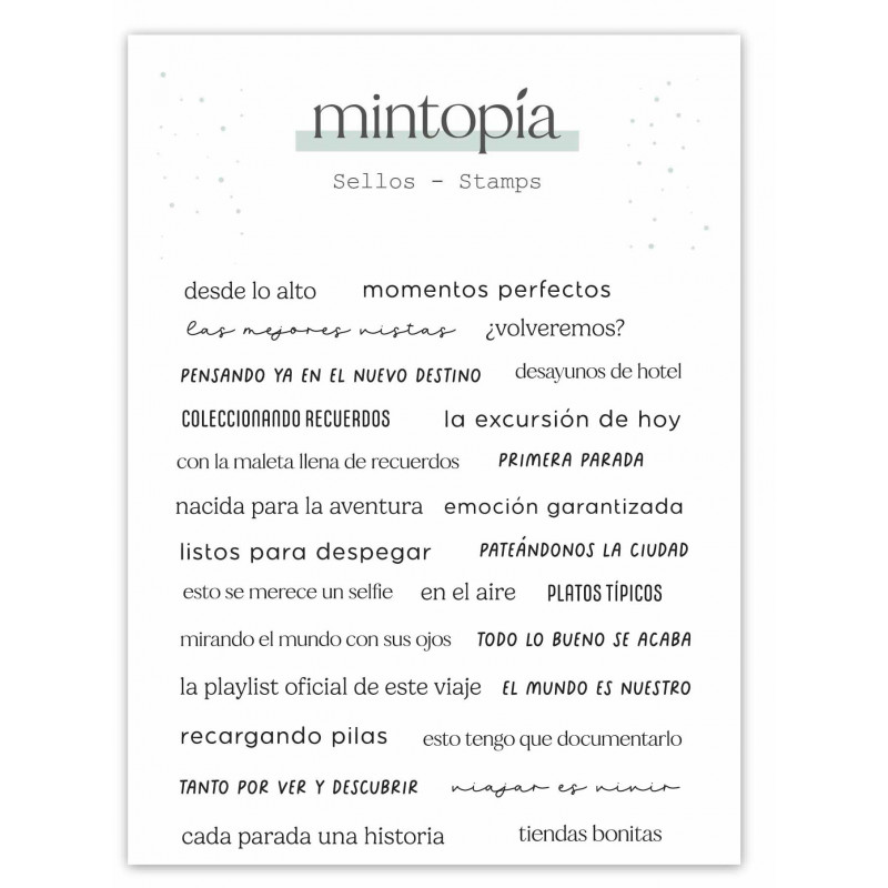 Sello frasecitas El mundo es nuestro Mintopía