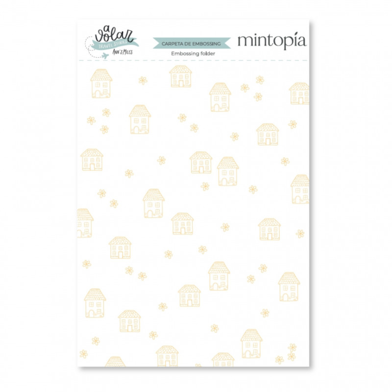 Carpetas de embossing 6"x8" Casitas A volar - Travel Stories Mintopía