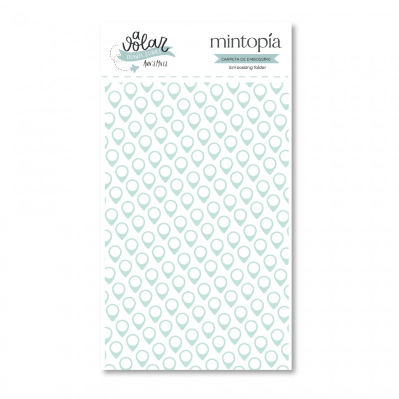 Carpetas de embossing 3"x5" Geotags A volar - Travel Stories Mintopía
