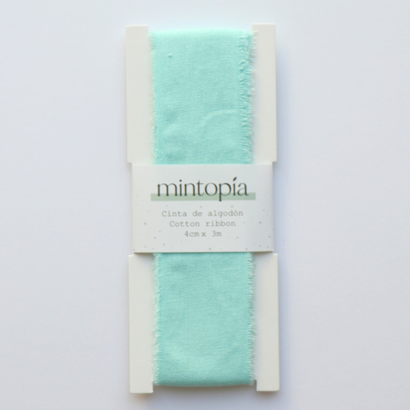 Cinta de algodón Mintopía 4 cm x 3 m Pastel Mint
