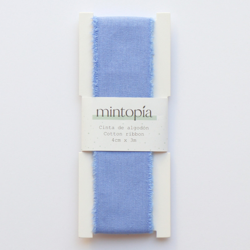 Cinta de algodón Mintopía 4 cm x 3 m France Blue