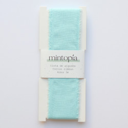 Cinta de algodón Mintopía 4 cm x 3 m Pastel Turquoise