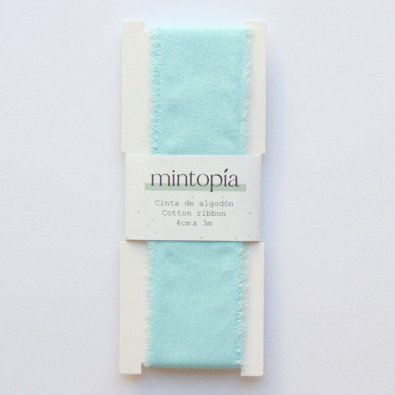 Cinta de algodón Mintopía 4 cm x 3 m Pastel Turquoise