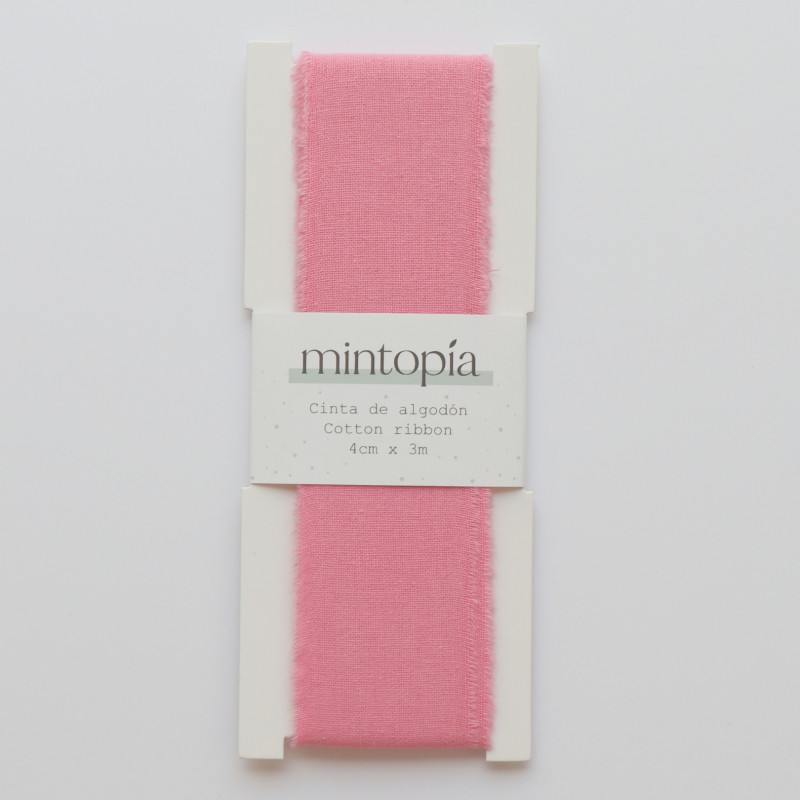 Cinta de algodón Mintopía 4 cm x 3 m Pink Lemonade