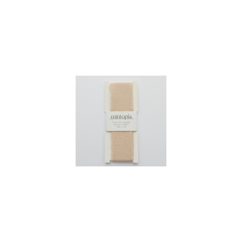 Cinta de algodón Mintopía 4 cm x 3 m Cream