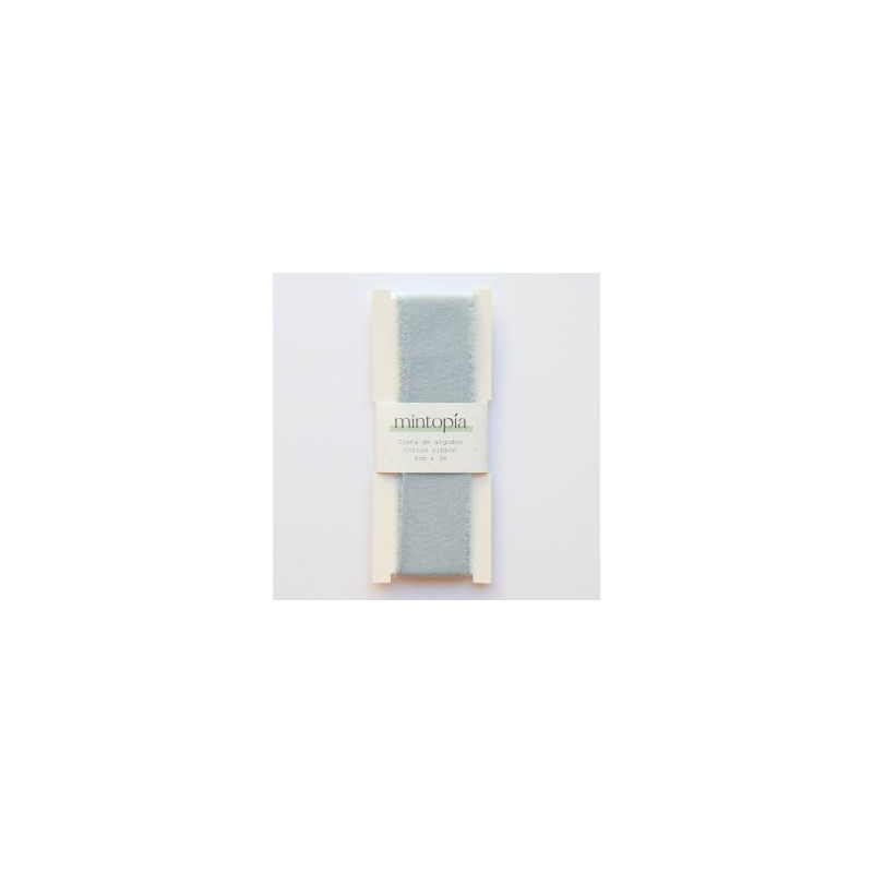 Cinta de algodón Mintopía 4 cm x 3 m Fog Blue