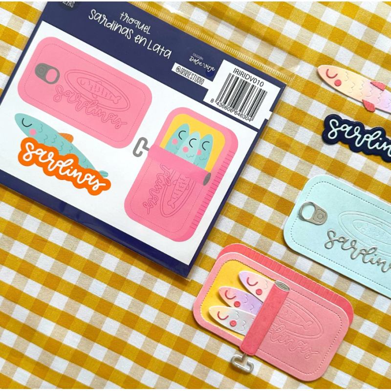 TROQUEL SARDINAS EN LATA - DOLCE VITA - SCRAPBOOKING