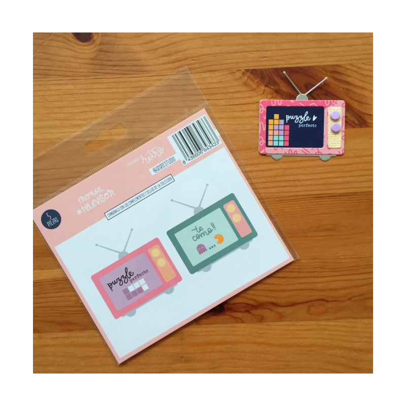 TROQUEL TELEVISOR - RETRO - SCRAPBOOKING