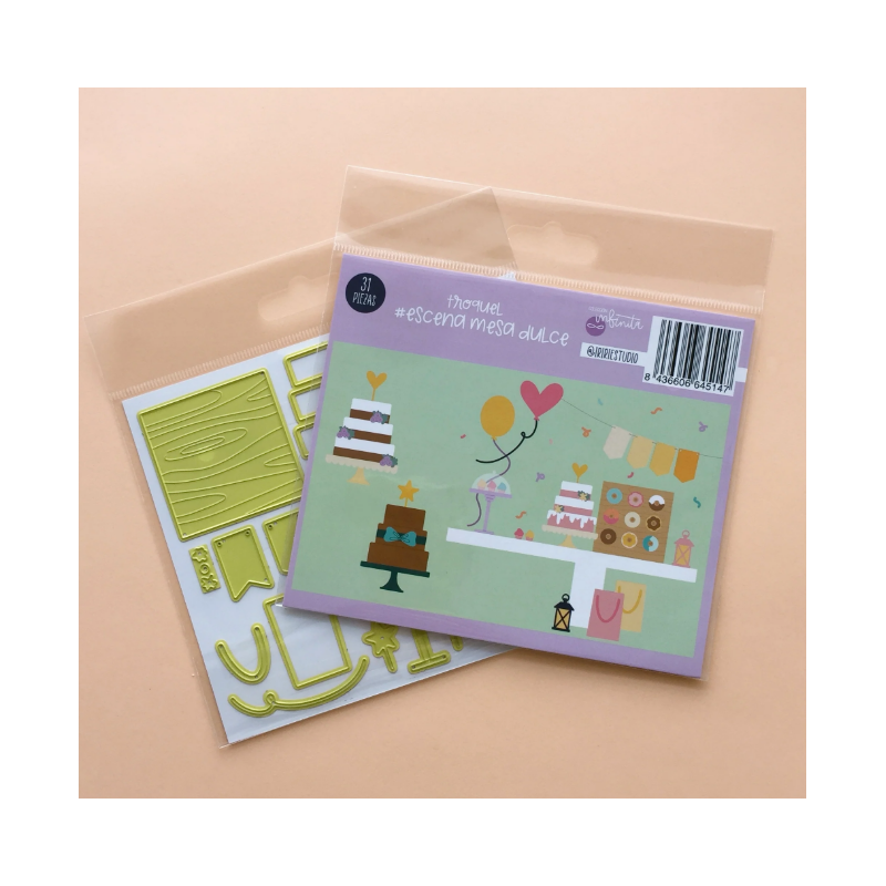 TROQUEL ESCENA MESA DULCE - BBC Y EVENTOS - COL. INFINITA - SCRAPBOOKING