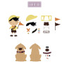 TROQUEL COMPLEMENTOS ENTRE NUBES NOA Y GABI - COL. INFINITA - SCRAPBOOKING