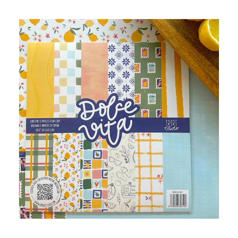 KIT 12 PAPELES DOLCE VITA - 12X12" 1 CARA - SCRAPBOOKING
