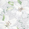 Servilleta 33x33cm White Lily with Ribbon