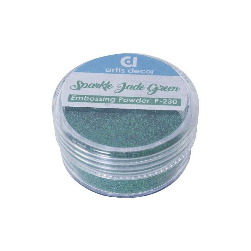 Polvos de Embossing Sparkle Jade Green de Artis Decor