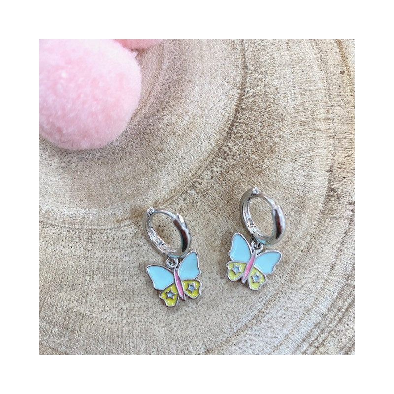 Pendientes Mariposa Azul y Amarilla