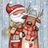 Servilleta 33 x 33 Santa & Reindeer