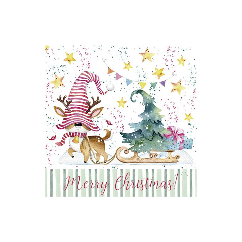Servilleta 33 x 33 Gnom Reindeer